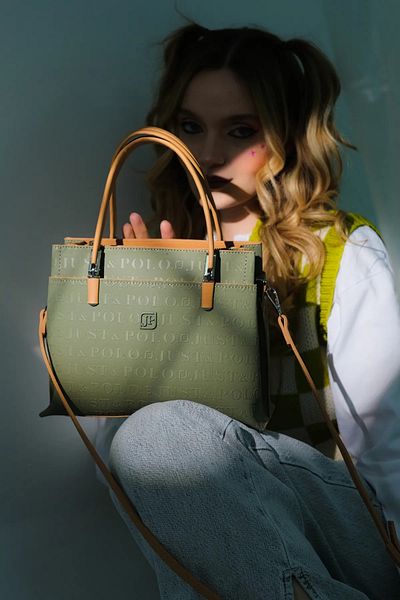 Just Polo Women's Medium Size Waterproof Stylish Comfortable Hand and Shoulder Bag Shopper 234045Pc