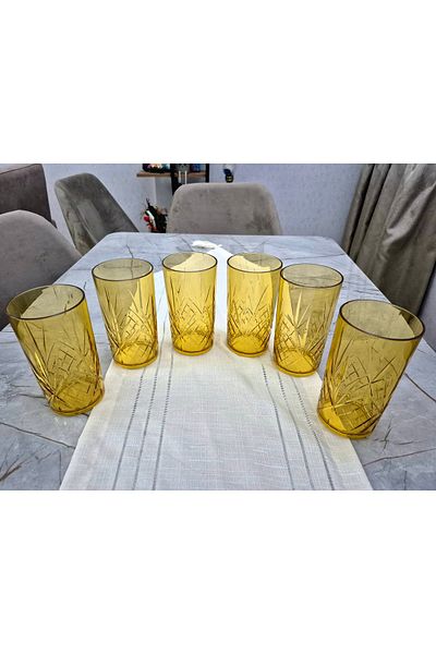 Avantaj Kapıda Set of 6 Acrylic Water Soft Drink Ayran Cups (Not Glass) – | Unbreakable |   Home and Business-Gift
