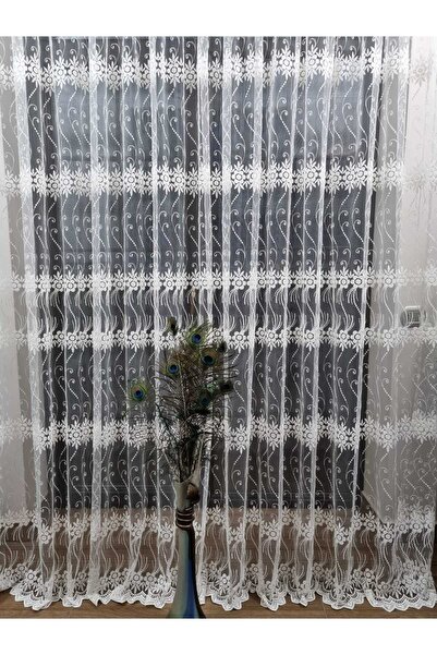 Mastel Perdea brodata ivoire model BR7 confectionata cu rejansa