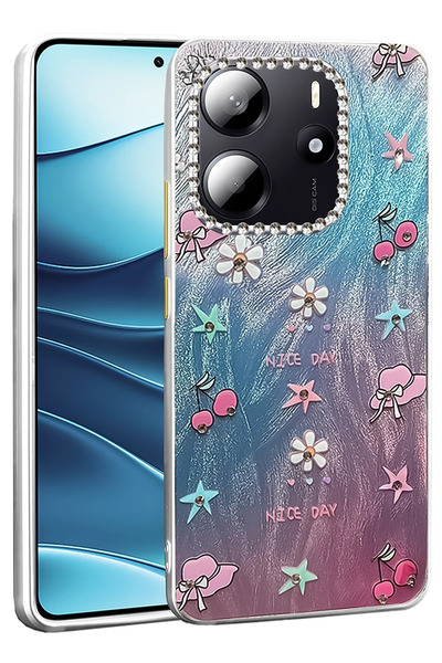 NewFace غطاء حماية لهاتف شاومي ريدمي نوت 14 الجيل الرابع من سيبتيم، غطاء بنمط...