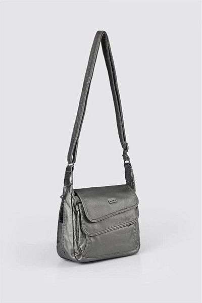 KAZAX Jelli Gray Skin Shoulder Bag