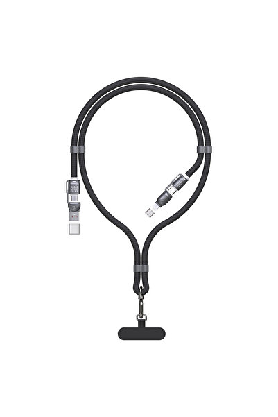 DUDAO كابل L20MAX 4 في 1 / حبل USB-A / USB-C / Lightning PD QC 65 واط 1.5 متر...