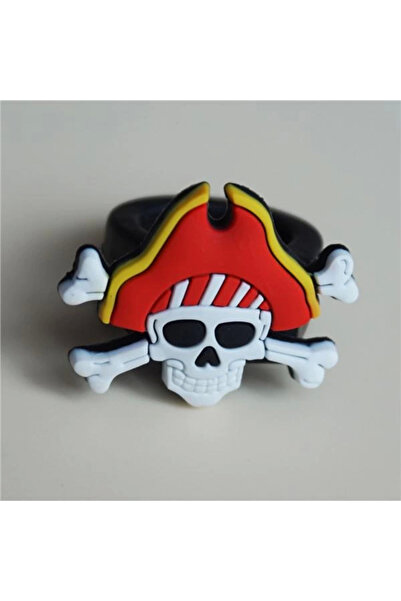 Store خاتم قرصان بلاستيكي متوافق للأطفال مع قبعة حمراء اللون