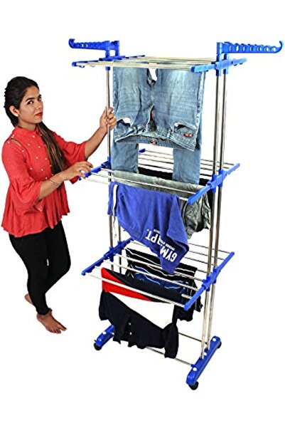 Twinkle Mart حامل تجفيف الملابس عالي الجودة/حامل مجفف الملابس، جامبو - 2 بول ...