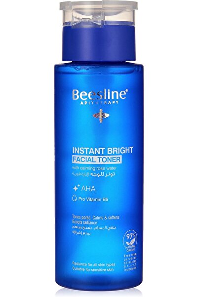 Beesline Instant Bright Facial Toner with Calming Rose Water, AHA, Pro-Vitamin B5, 200 ml