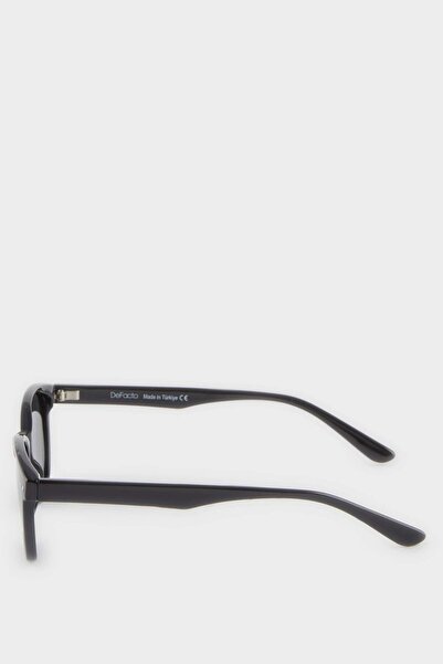 DeFacto Boy's Round Black Plastic Frame Black Glass Polarized Sunglasses F4397A8Ns