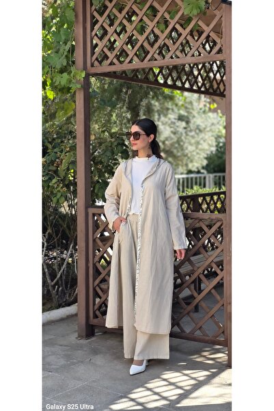 Henna Elisa keten salaş tarz hırka kimono