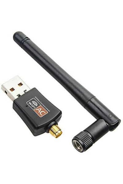 Stnqtsrv Placă de rețea wireless USB de mare viteză de 600M, receptor și transmițător WiFi 2.4G/5.8G pentru PC