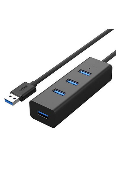 OEM 4-port USB 3.0 hub, BOMSTOM USB splitter, 1.2 m, Black