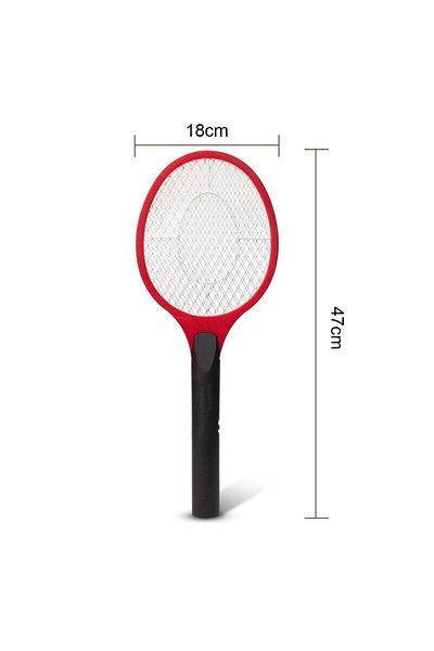 PROCART Lovitor electric anti-insecte zburătoare, lungime 47 cm, culoare roșie