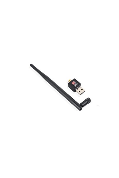 Universal Adaptor wireless USB 2.0, antenă 5 dBi, Wifi 150 Mbps, negru