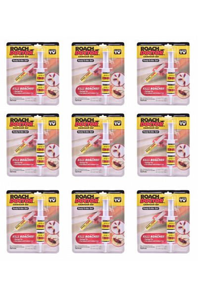 OEM Set x 9 seringi cu soluție gel, insecticide împotriva gândacilor de bucătărie, Roach Doctor