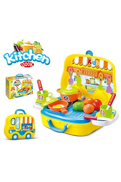 Xiong Cheng Children's kitchen, portable suitcase with wheels, JC8915 Xiong Cheng