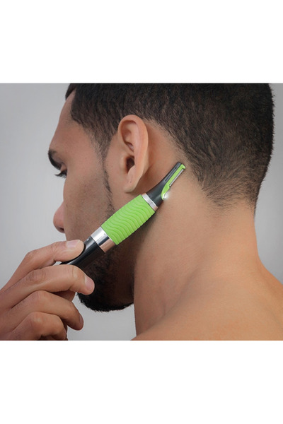 Fausto Impact Precision hair clipper, Built-in LED, 2 trimmer heads, 14.5 cm, Black/Green