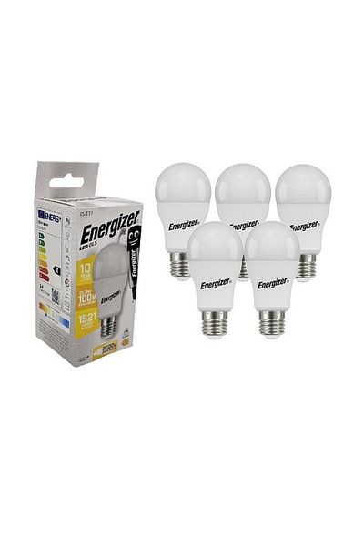 Energizer Set 5 becuri LED, 13.8W, GLS, 1521 lumeni, E27, 3000K, echivalent 100W, Energizer, lumină caldă, ene