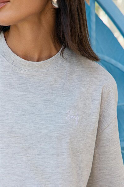 Jerf Aura Oversize T-Shirt Gray Melange