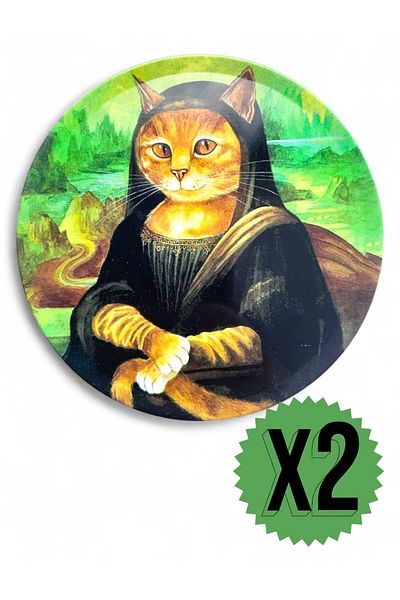 GALATA GIFT Coasters, Round Coasters, 2 Pieces Cat Coffee Coasters-Cat Coasters 9cm