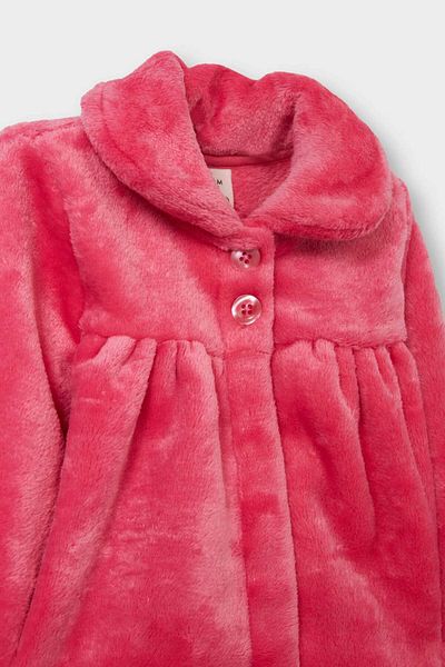 DeFacto Baby Girl Baby Collar Buttoned Plush Cardigan E8772A525Au
