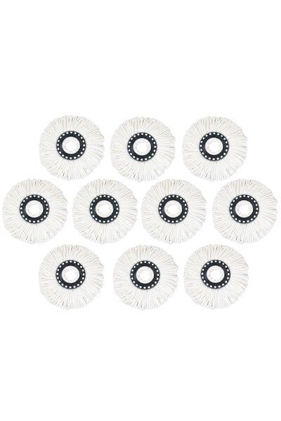 OEM Set 10 rezerve mop M022A, Rotund, Alb