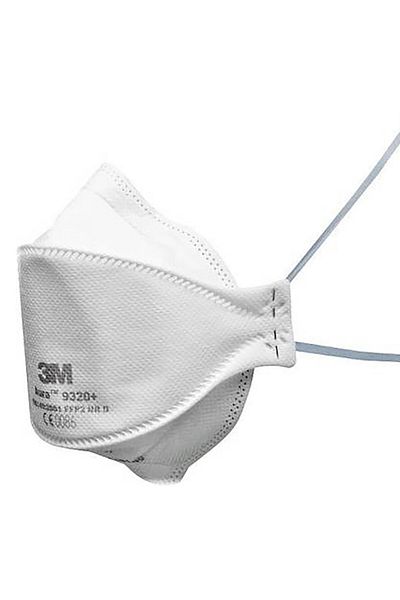 3M مجموعة أقنعة تنفسية بدون صمامات بمشبك أنف قابل للتعديل للاستخدام مرة واحدة، مكونة من 3 قطع