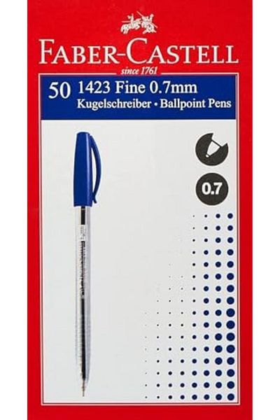 Faber Castell Faber-Castell 1423 Ball Pen 0.7Mm Box Of 50Pc Blue