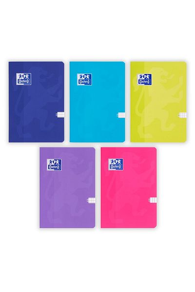 Oxford Caiet Oxford, A5, 48 de coli, hârtie Optik 90g/m², certificat PEFC, format liniat, colțuri rotunjite