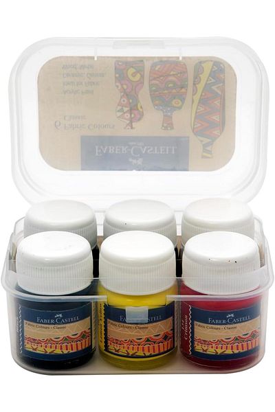 Faber Castell Faber-Castell Fabric Colors 6 X 10 ml, Great lightfastness and gloss finish