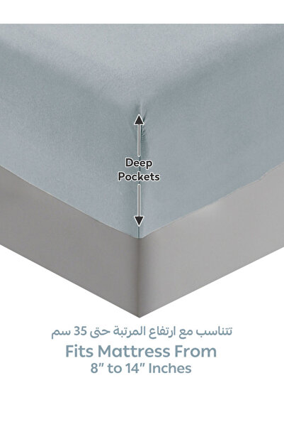 Donetella Fitted Sheet Set – 200x200 cm King Size, 1 Sheet + 2 Pillowcases, 35 cm Deep Pocket