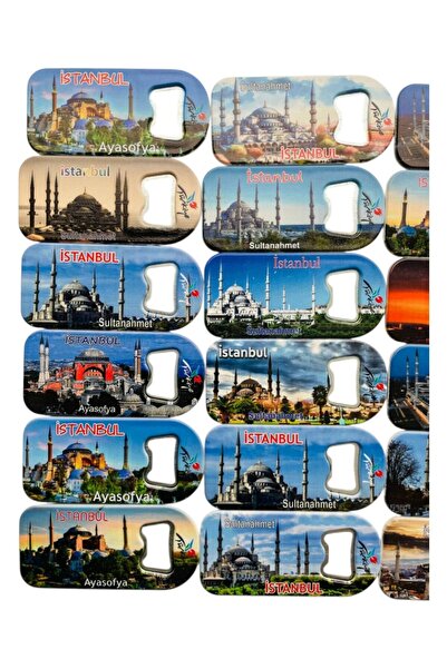 GALATA GIFT Bottle Opener, Opener Magnet (6) Pieces Istanbul Themed Refrigerator Magnet, Soda Soda Pop Opener 9cm