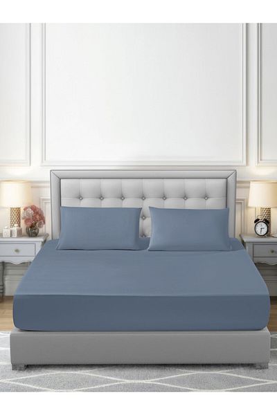 Donetella Fitted Sheet Set – 200x200 cm King Size, 1 Sheet + 2 Pillowcases, 35 cm Deep Pocket