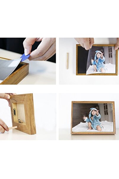 PROCART Magnetic photo frame 13x18, wooden frame, includes magnetic paper, Magic Dara