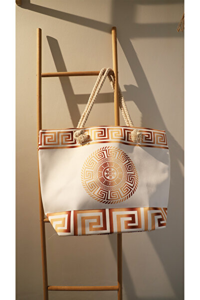 AQUATOLIA Women's Luxury Pattern Bag - Zippered - 50*35 cm - Beach Bag