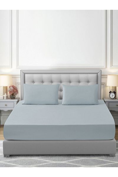 Donetella Fitted Sheet Set – 200x200 cm King Size, 1 Sheet + 2 Pillowcases, 35 cm Deep Pocket
