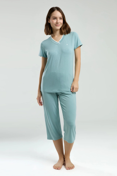 Pierre Cardin Women's Green Capri Set