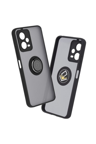 Rao Husa compatibila cu Xiaomi Redmi Note 12 5G, Premium Grip, Glinth, N69, Metal, Pitch Black