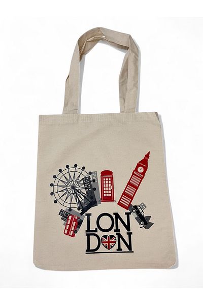 JENES London Patterned Linen Tote Bag - Unisex