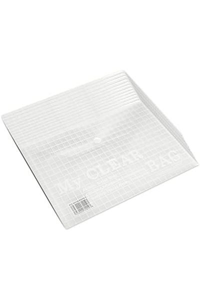 FİS My Clear Button Bag Clear Pack of 12 Pieces