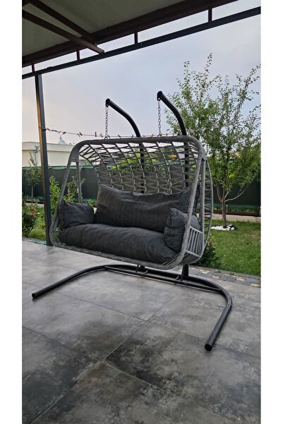 Sar Pakete İkili İp Örgü Bahçe & Balkon Salıncağı