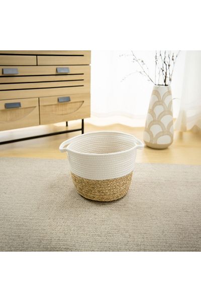 HONEYBEE Space-Saving Durable Lightweight Straw Storage Basket