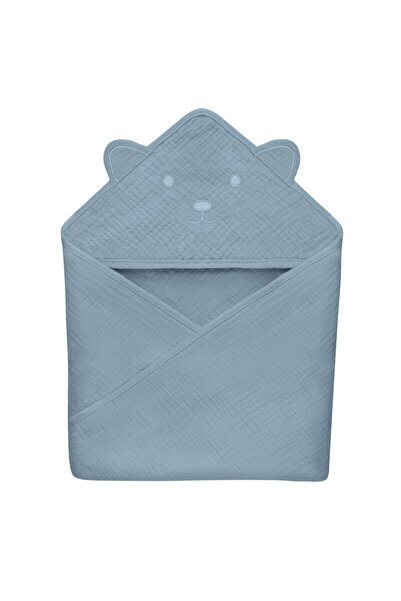 Lionelo_SP Prosop de baie, Lionelo, Cu gluga, Din muselina, 100% bumbac, 80x8...