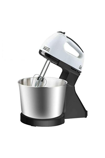 FOXMAG24 Mixer with bowl, 350W, 7 speeds, mixing/kneading accessories, metal/plastic, white/black
