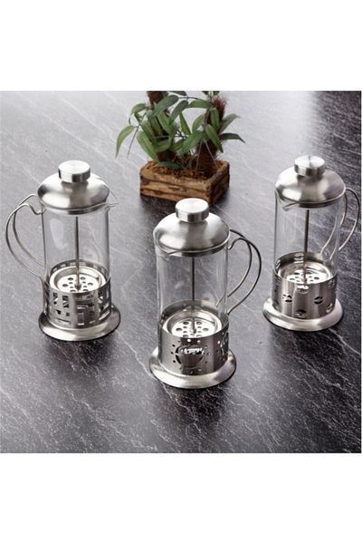 Larimar Glass French Press with Steel Handle - 350 ml