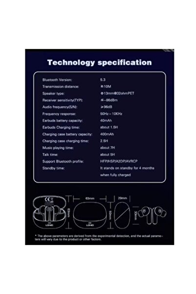 LDNIO Wireless Headphones T05, Noise Isolation, Bluetooth 5.3, Black