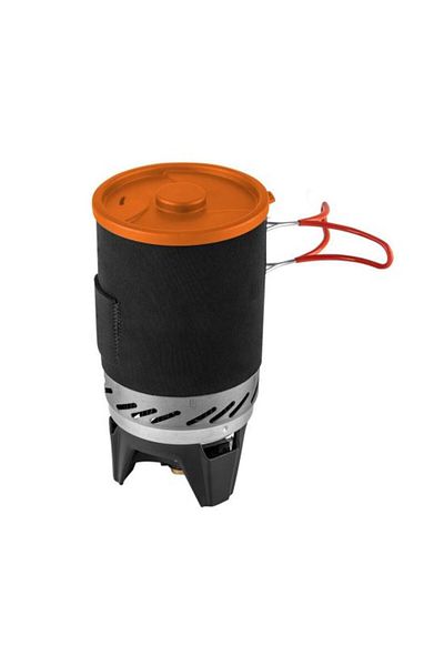 NEO Camping stove, portable, gas, piezo ignition, 3 in 1, 2200 W, stainless steel, with pot,
