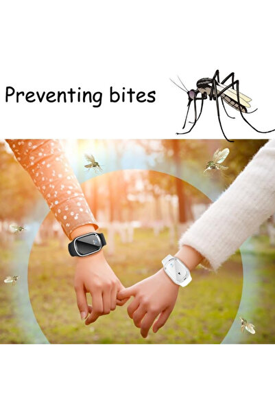 OEM Ultrasonic mosquito repellent bracelet, black