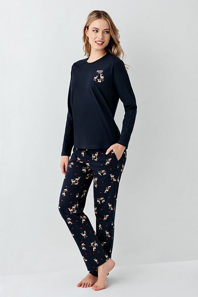 Arnetta Women's Navy Blue Pajama Set