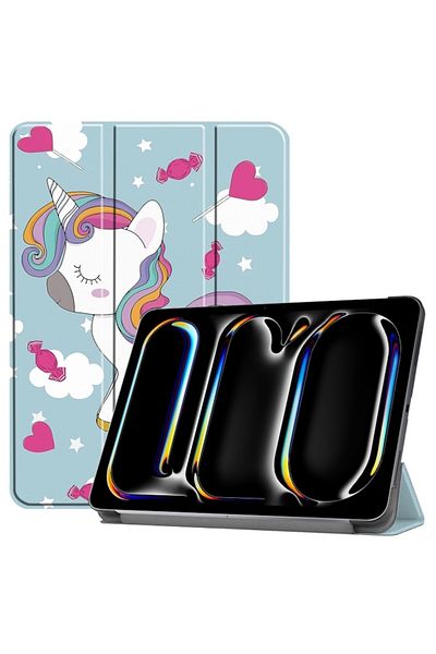 Rao Compatible case for iPad Pro 11 2024, FoldPro, M3, Nano Fiber, Unicorn