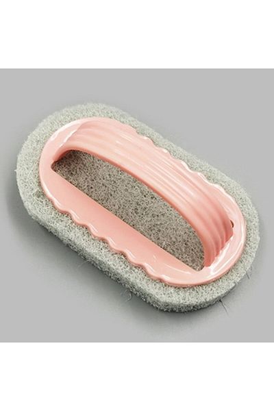 Flo Cleaning brush with handle, brush for tiles, bathroom, kitchen, Color: Pink