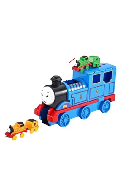 OEM Locomotiva Thomas cu sunete si cu 2 trenulete mici Thomas si 2 vagonete