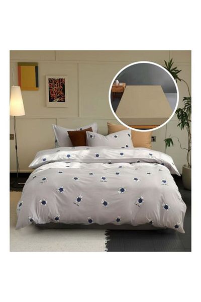 Ralex Lenjerie pat Tricot Bumbac 100% cu husă pentru saltea de 160/180 cm x 200 cm, pilotă 200 x 230 cm,